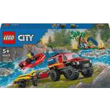 Fire Fighters - Lego City Lego City 4x4 Fire Engine with Rescue Boat 60412