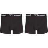 Hummel Men's Underwear Hummel herren hmlmars 2pack boxershorts schwarz/schwarz boxer unterhose shorts Schwarz