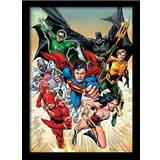 DC Comics Interior Details DC Comics Justice League Heroic Print Framed Art