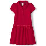 Spandex Dresses Gymboree Girls Polo Dress with Stain Resistance Uniform in Red Cotton/Spandex