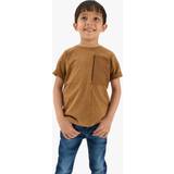 Brown T-shirts Children's Clothing Angel & Rocket Kids' Cotton Pocket T-Shirt, Brown