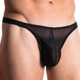 Microfiber Men's Underwear M101 Push Up String, Svart