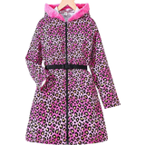 Leopard Outerwear Shein Girl's Stylish Leopard Print Digital Pattern Hooded Jacket