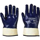 Portwest Disposable Gloves Portwest Nitrile Safety Work Gloves Navy 11/2XL