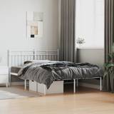 Bed Legs vidaXL white, 140x190 cm/with Headboard Mattress Foundation