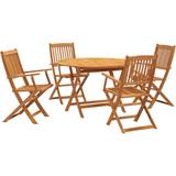 Seat Cushion Outdoor Bar Sets Garden & Outdoor Furniture vidaXL Garden Wood Acacia Outdoor Bar Set, 1 Table incl. 4 Chairs