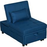 1 Seater - Sofa Beds Sofas Homcom 4-in-1 Multi-Functional Blue Sofa 65.5cm 1 Seater