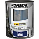 Ronseal Blue - Indoor Use Paint Ronseal uPVC Satin RSLUPVCRBS75 Wood Paint Blue 0.75L