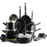GreenPan Cookware Sets GreenPan Memphis Cookware Set with lid 20 Parts
