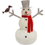 Cotton Christmas Decorations Light-up Snowman White Decoration 89cm