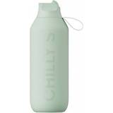 Plastic Water Bottles Chilly’s Series 2 Flip Insulated Lichen Green Water Bottle 0.5L