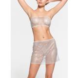 SKIMS Skirts SKIMS Womens Silver x Swarovski Crystal-embellished Stretch-woven Mini