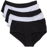 Camille Knickers Camille Womens Multipack Cotton Modal Shorts White/Black