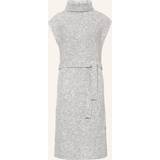Wool Dresses Ted Baker Womens Grey Ribbed Wool-blend Midi Dress