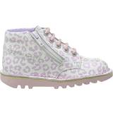 White Boots Kickers Childrens Unisex Hi Ankle Kids White/Pink Boots Multicolour Leather Infant