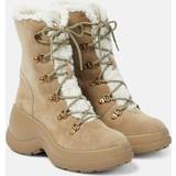 Fabric Lace Boots Moncler Resile Trek suede ankle boots beige