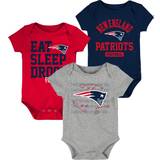 S Jumpsuits Children's Clothing Outerstuff Newborn & Infant Navy/Red New England Patriots Eat Sleep Drool Football Three-Piece Bodysuit Set