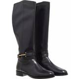 Leather High Boots Ted Baker Womens Black Rydier Hinge Leather Knee High Boot