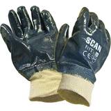 Green Work Gloves Scan Nitrile Knitwrist Heavy-Duty Gloves