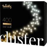 Twinkly Cluster Black/Warm White/Cool White Fairy Light 400 Lamps
