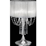 Franklite Table Lamps Franklite Empress Crystal Chrome Table Lamp