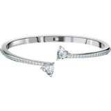 Bangles Bracelets Swarovski Attract Soul Heart Bangle - Silver/Transparent