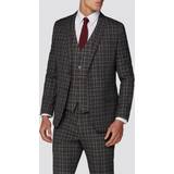 S Suits Heritage Overcheck Suit Jacket Grey 40R