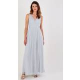 Long Dresses - Silver Monsoon Anne Mesh Maxi Dress