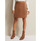 Brown Skirts Phase Eight Women's Darya Faux Suede Mini Skirt