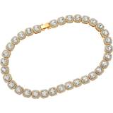 Fashion Bling Tennis Necklace - Gold/Transparent