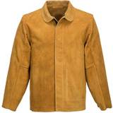 Brown Work Jackets Portwest Leather Welding Jacket Tan