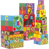 Plastic Wooden Blocks Melissa & Doug English Alphabet Nesting & Stacking Blocks