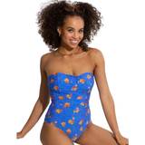 Blue Swimsuits Pour Moi Womens 24910 Santa Cruz Strapless Swimsuit Blue Elastane