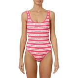 Balmain Swimwear Balmain Pink & White Striped Swimsuit 668 PINK/WHITE FR