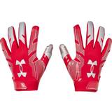 Under Armour Adults' F8 Football Gloves Red/Silver, Football Equipment at Academy Sports