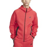 Red nike tech fleece Nike Men's Sportswear Tech Fleece Windrunner Full Zip Hoodie - Light University Red Heather/Black