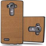 Cadorabo WOODY BROWN Hard Case for LG G4 G4 PLUS case cover Brown