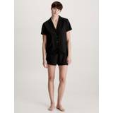 Women Jumpsuits & Overalls on sale Calvin Klein Womens Black Notch-lapel Jersey Pyjamas