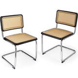 Silver/Chrome Kitchen Chairs VonHaus Set of 2 Kitchen Chair 2pcs