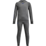 XS Fleece Garments Under Armour Boy's UA Rival Fleece Suit - Castlerock Light Heather/Team Royal