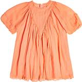Silk Dresses Chloé Kids Orange Gathered Dress 43A Apricot 10Y