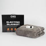 Overheat Protection Electric Blankets OHS Teddy Fleece Heated Electric Blanket Throw Over Winter Heat