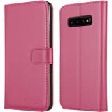 Pink For Samsung Galaxy S10 Plus Wallet Leather Case