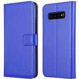 Blue For Samsung Galaxy S10 Plus Wallet Leather Case