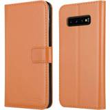 Orange For Samsung Galaxy S10 Plus Wallet Leather Case