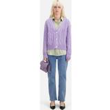 Silver - Women Cardigans The Kooples Mauve Cable-knit Wool-blend Cardigan