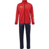Red Tracksuits Children's Clothing Hummel Kid's Promo Poly Tracksuits - True Red/Marine (205877-3496)