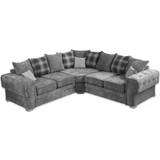 Silver/Chrome Furniture B&Q Verona Grey Sofa 190cm 2pcs 2 Seater, 3 Seater
