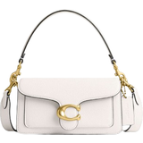 White Crossbody Bags Coach Tabby Shoulder Bag 20 - Polished Pebble Leather/Brass/Chalk