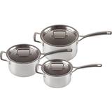Stainless Steel Cookware Le Creuset 3-Ply Stainless Steel Cookware Set with lid 3 Parts
